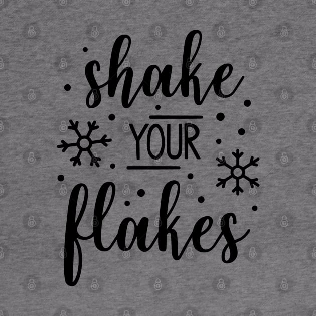 Shake Your Flakes: Snowflake Typographic by Jarecrow 